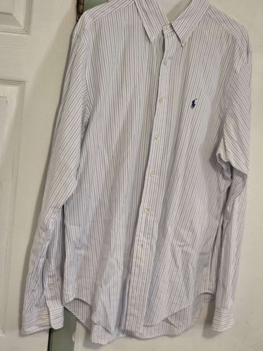 Ralph Lauren Blue Stripe Button-Down Men's Shirt